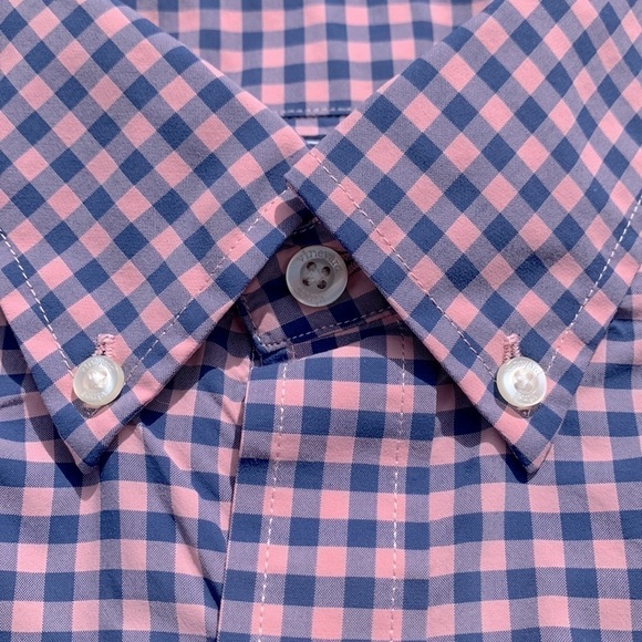 𝅺vineyard Vines Performance Bradey Gingham Slim Fit Tucker Shirt - Picture 8 of 16